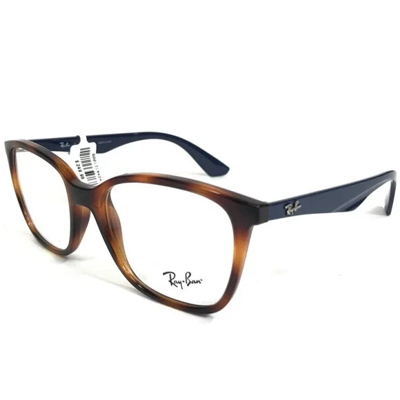 Ray-Ban Eyeglasses Frames RB7066 5585 Blue Brown Tortoise Square 52-17-140